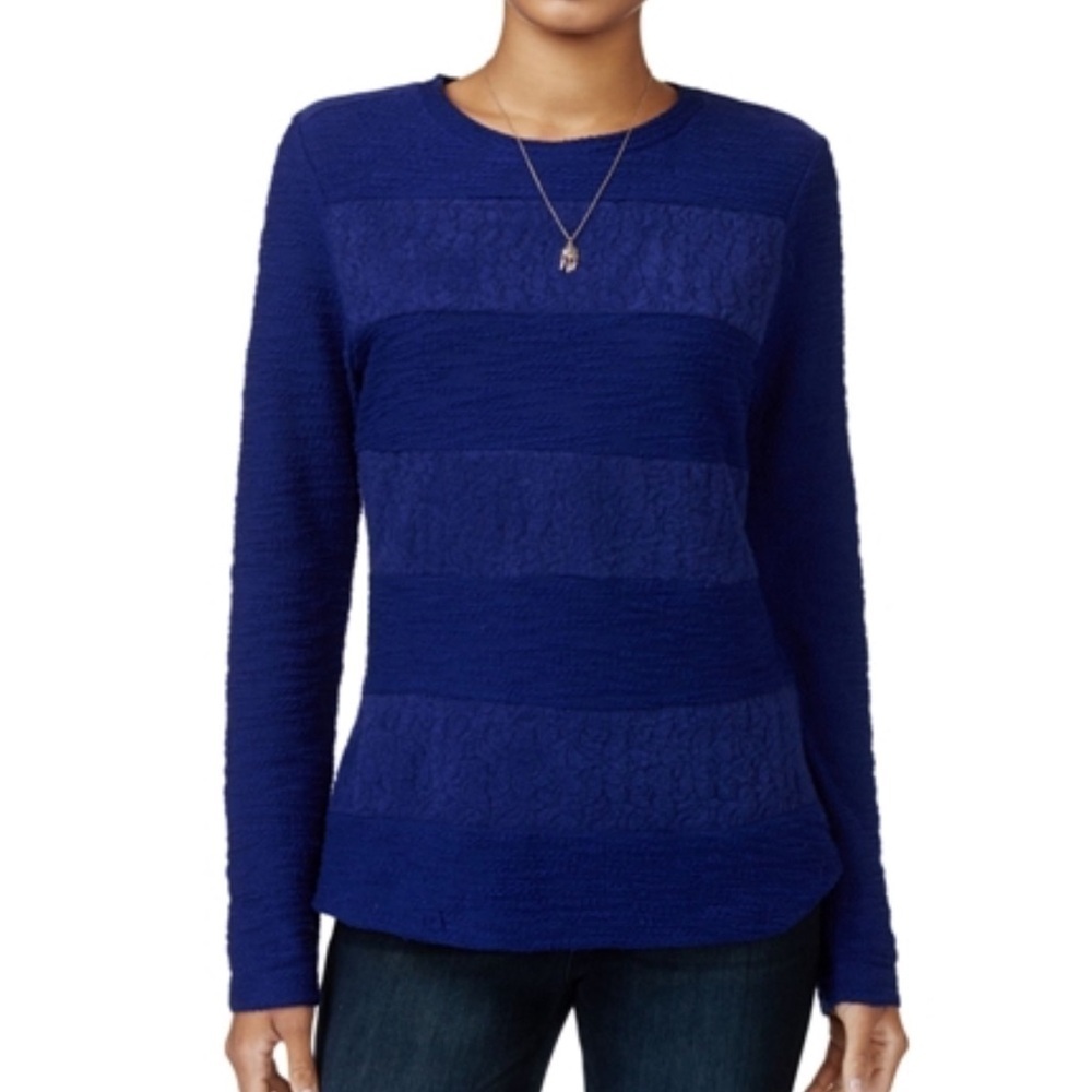 Romeo & Juliet Women’s Knit Sweater Medium Blue Cashmere Blend Contemporary